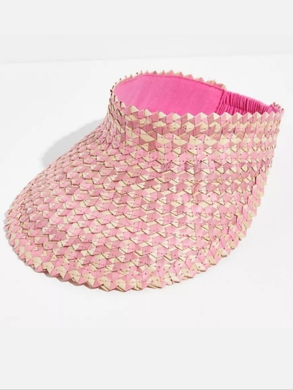 Free People Pink Woven Visor